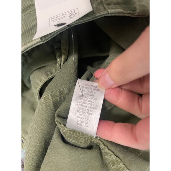 NEW! Nili Lotan 8 French Military Pants Slouchy Cropped Cargos Cotton Army Green - Picture 14 of 14